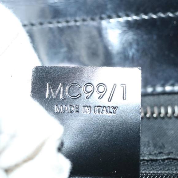 CELINE Macadam Canvas Tote Bag Enamel Silver Black Auth 70632 - Picture 12 of 16